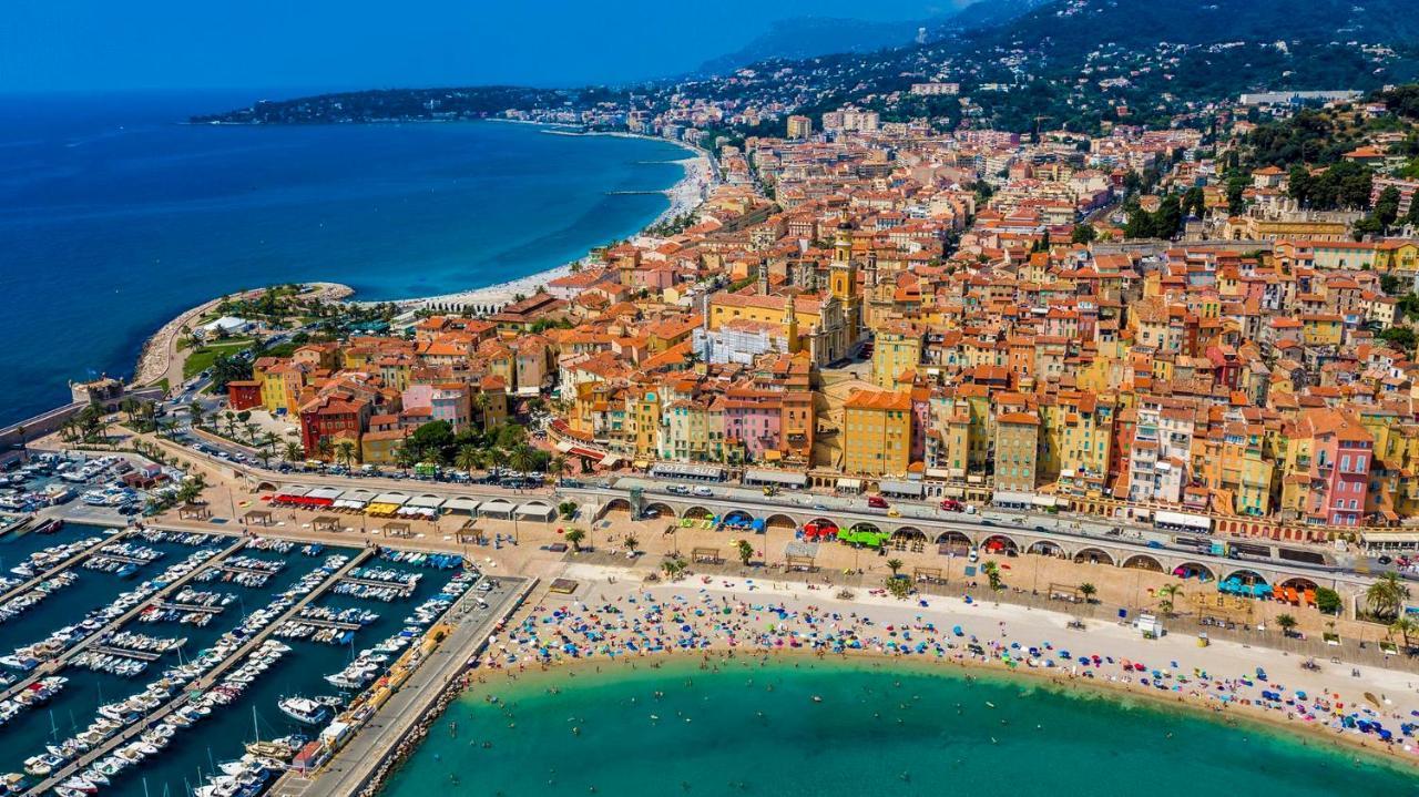 "Jardin Du Pian" Calme, Proche Gare, Mer Menton Exterior photo